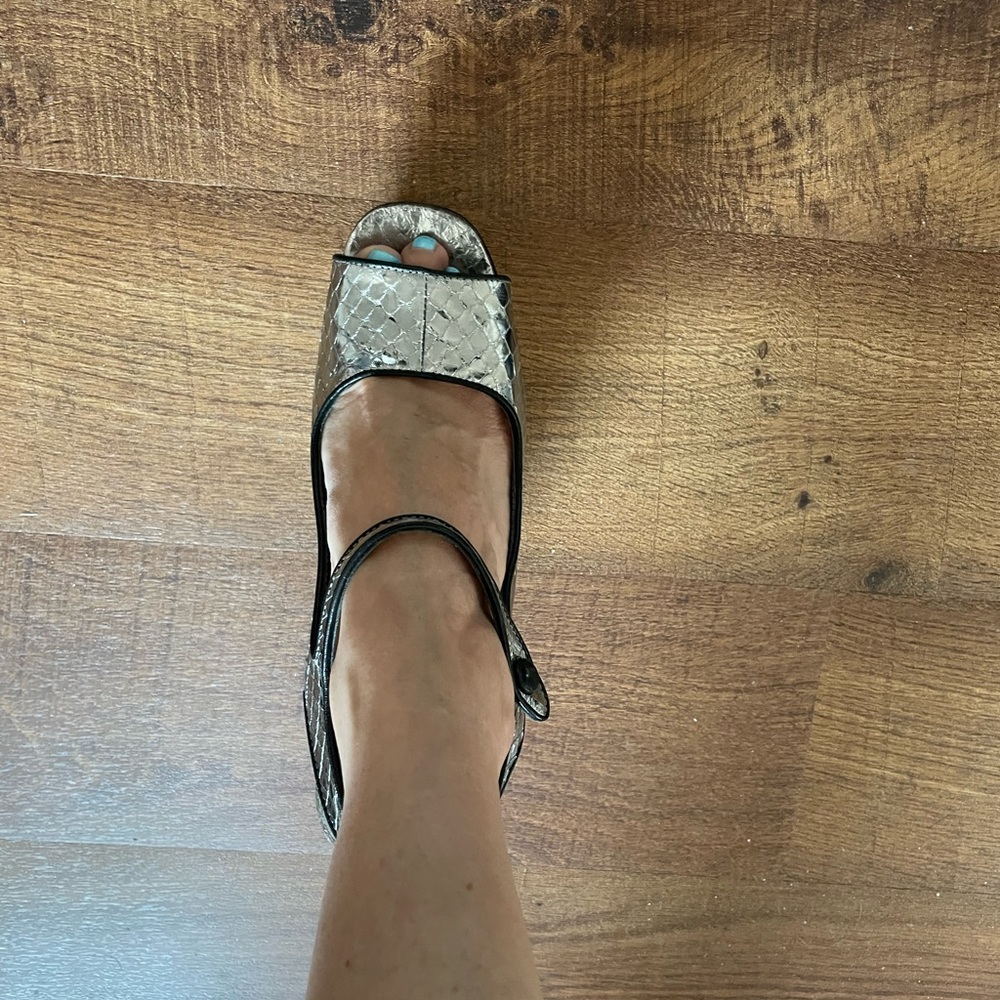 Gently used Prada silver wedges. Size 38